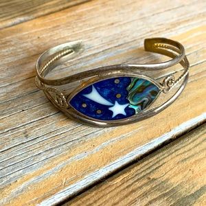 Mother of pearl sterling silver bracelet